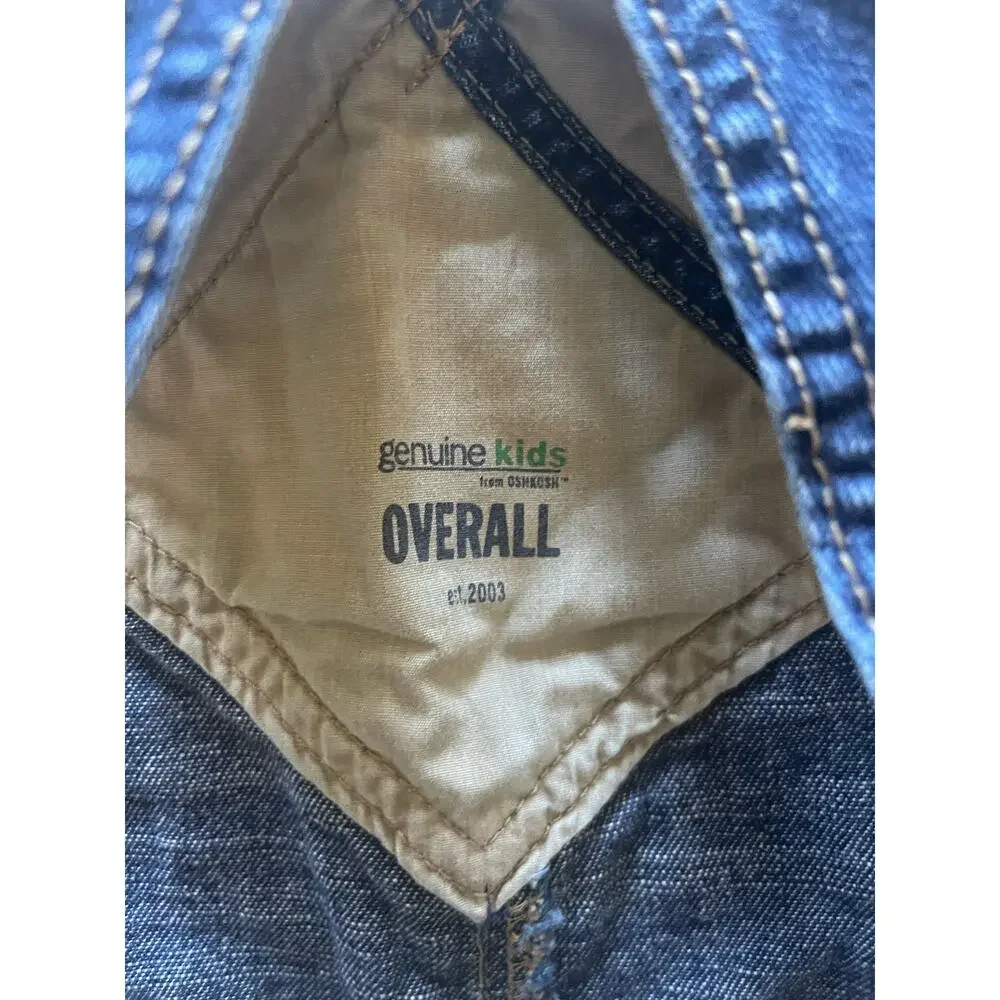 OshKosh B’gosh Blue Denim Overalls Dark Wash Size 4T